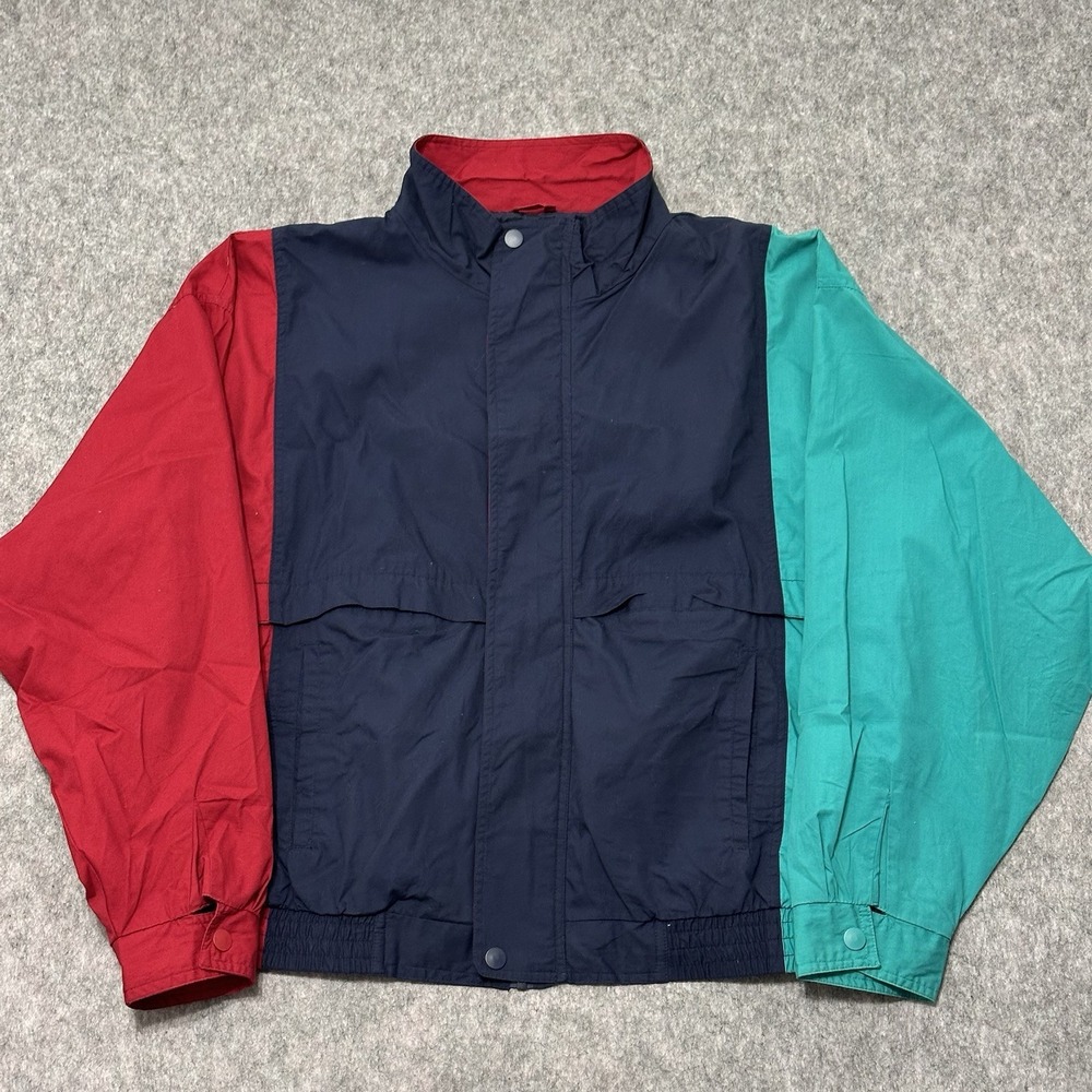 Vintage Merona Windbreaker Jacket Coat Men's Size XL Color Block RARE